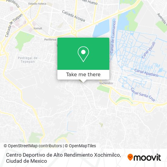 Centro Deportivo de Alto Rendimiento Xochimilco map