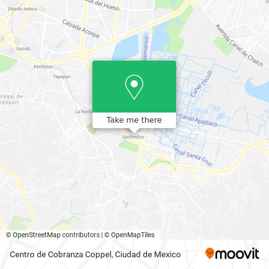 Mapa de Centro de Cobranza Coppel