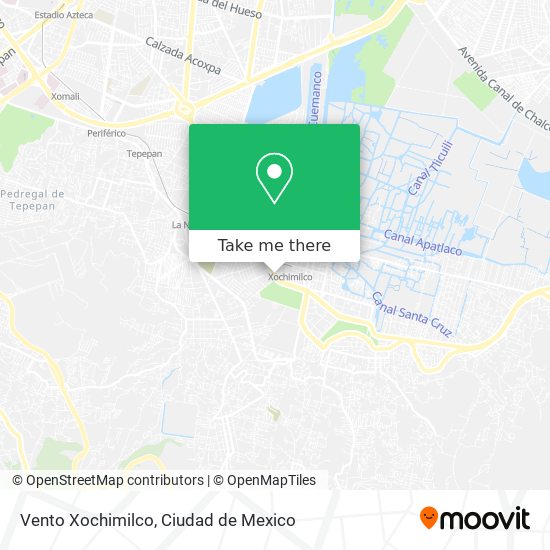 Vento Xochimilco map