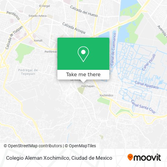 Colegio Aleman Xochimilco map