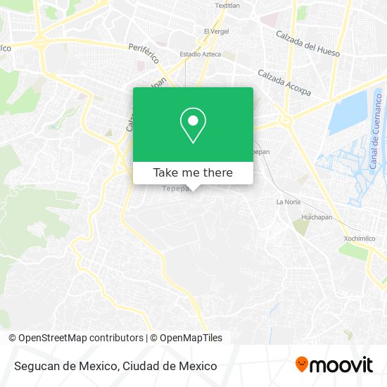 Segucan de Mexico map