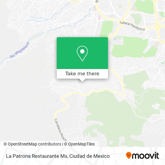 How to get to La Patrona Restaurante Mx in Alvaro Obregón by Bus?