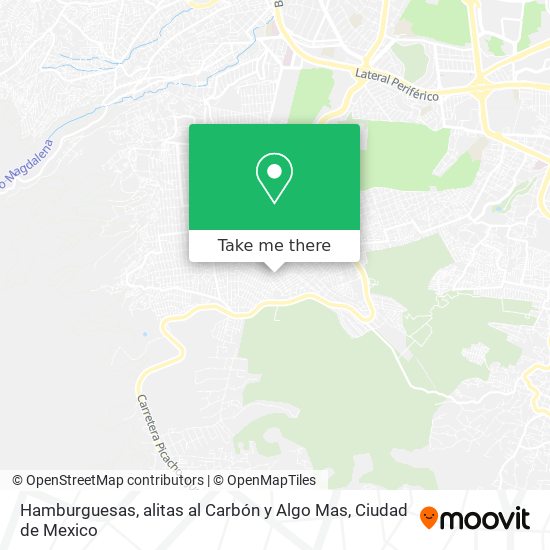 Mapa de Hamburguesas, alitas al Carbón y Algo Mas