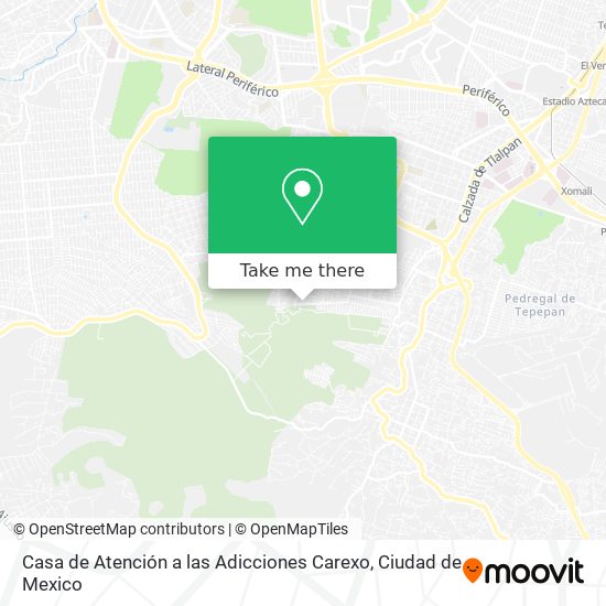 Casa de Atención a las Adicciones Carexo map