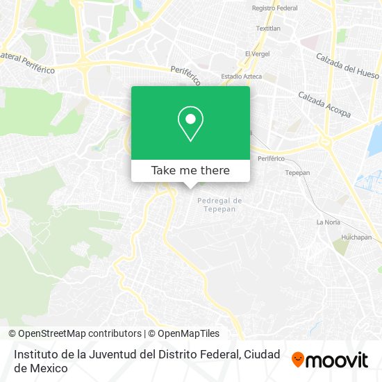 Instituto de la Juventud del Distrito Federal map