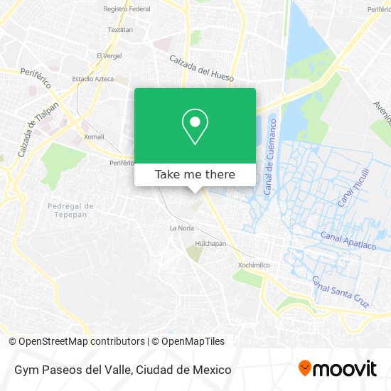 Gym Paseos del Valle map