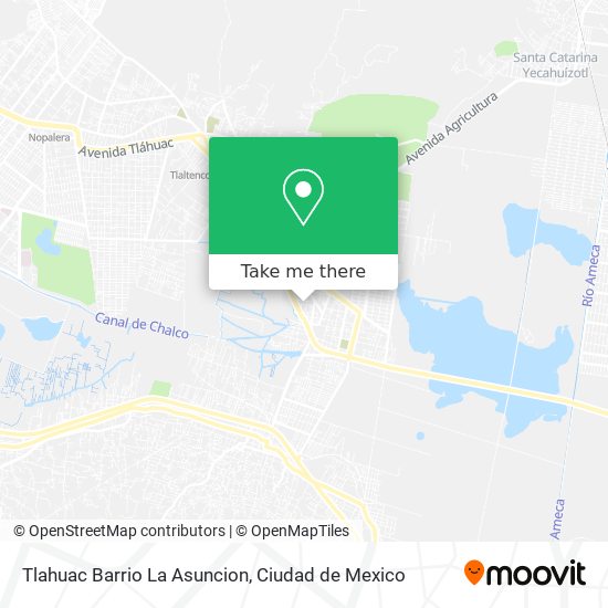 Mapa de Tlahuac Barrio La Asuncion