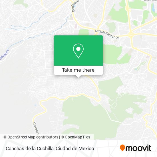 Canchas de la Cuchilla map