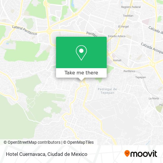 Hotel Cuernavaca map