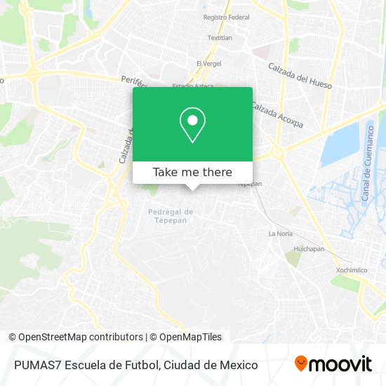 PUMAS7 Escuela de Futbol map