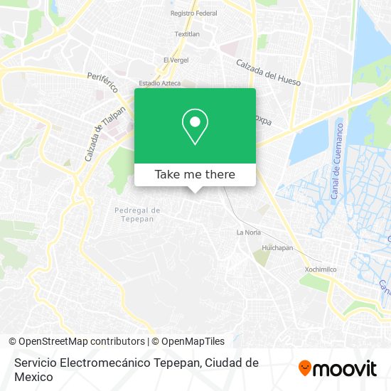 Servicio Electromecánico Tepepan map