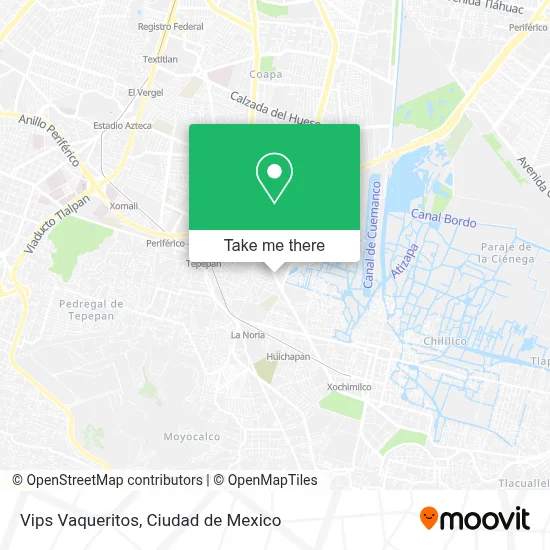 Vips Vaqueritos map