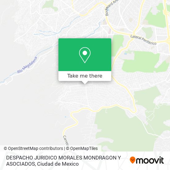 Mapa de DESPACHO JURIDICO MORALES MONDRAGON Y ASOCIADOS