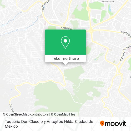 Mapa de Taquería Don Claudio y Antojitos Hilda