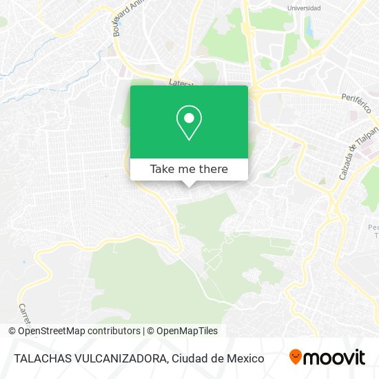 Mapa de TALACHAS VULCANIZADORA