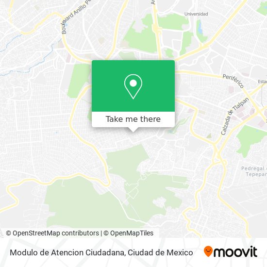 Modulo de Atencion Ciudadana map