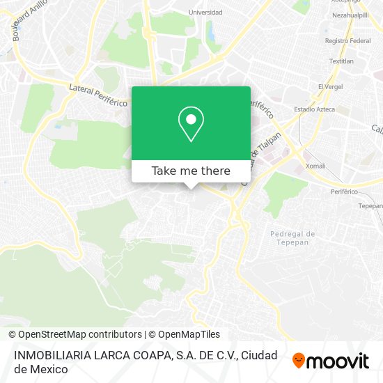 INMOBILIARIA LARCA COAPA, S.A. DE C.V. map