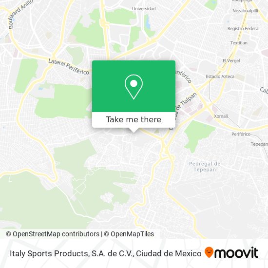 Mapa de Italy Sports Products, S.A. de C.V.