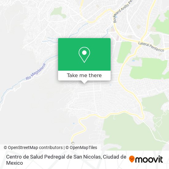 Mapa de Centro de Salud Pedregal de San Nicolas