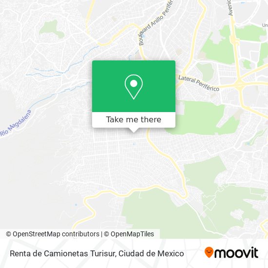 Renta de Camionetas Turisur map