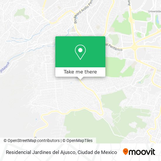 Residencial Jardines del Ajusco map