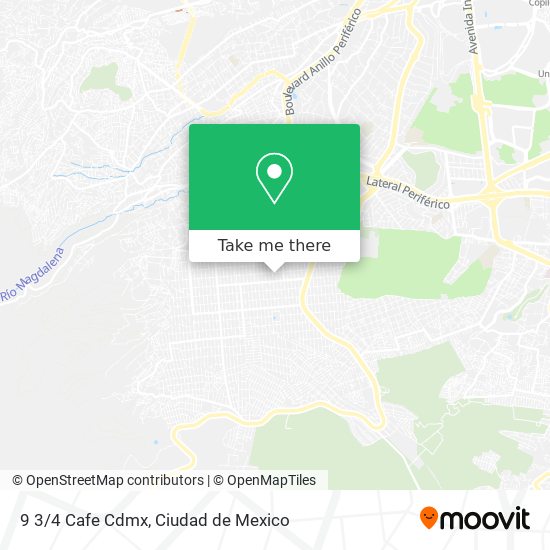 9 3/4 Cafe Cdmx map