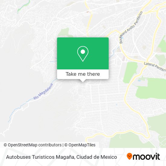 Mapa de Autobuses Turisticos Magaña