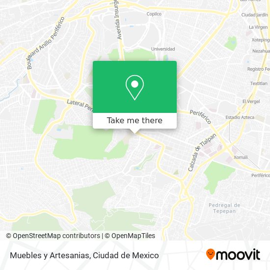 Muebles y Artesanias map