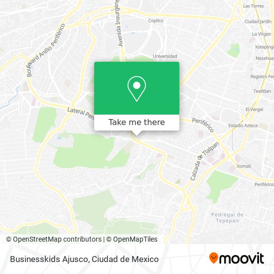 Businesskids Ajusco map