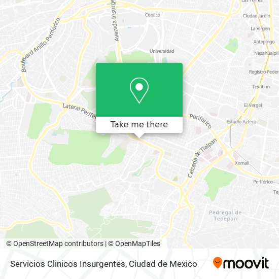 Mapa de Servicios Clinicos Insurgentes