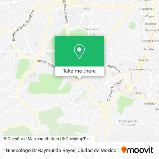 Mapa de Ginecologo Dr Raymundo Reyes