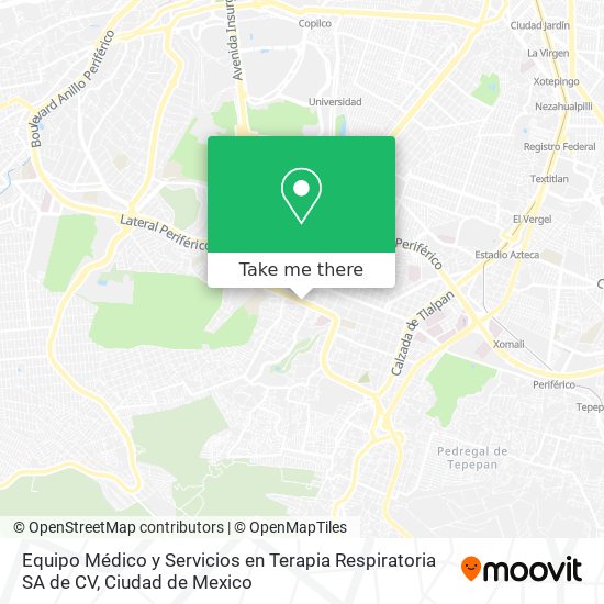 Equipo Médico y Servicios en Terapia Respiratoria SA de CV map