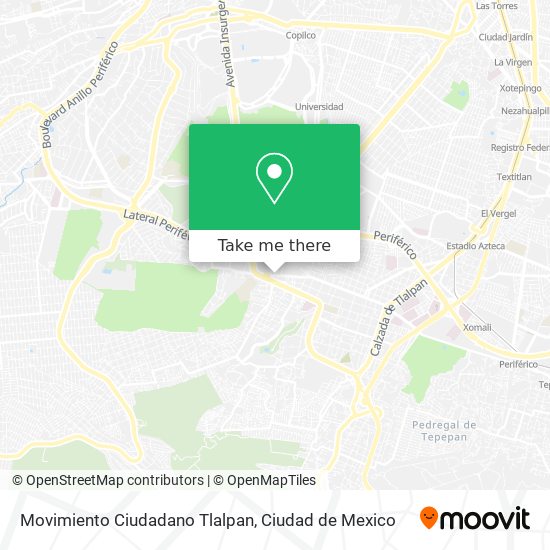 Mapa de Movimiento Ciudadano Tlalpan