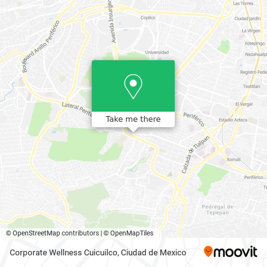 Mapa de Corporate Wellness Cuicuilco