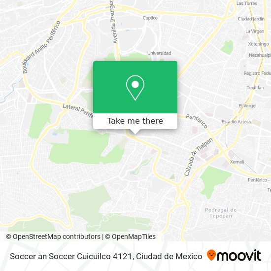 Soccer an Soccer Cuicuilco 4121 map