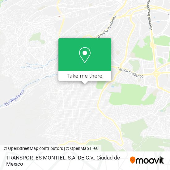 Mapa de TRANSPORTES MONTIEL, S.A. DE C.V.