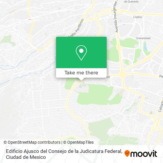 Edificio Ajusco del Consejo de la Judicatura Federal map