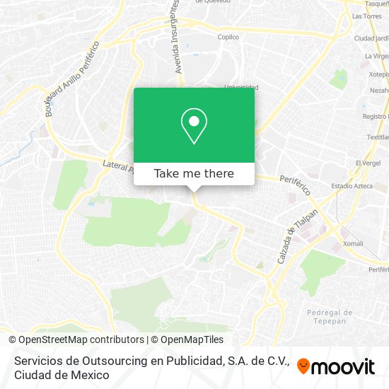 Mapa de Servicios de Outsourcing en Publicidad, S.A. de C.V.