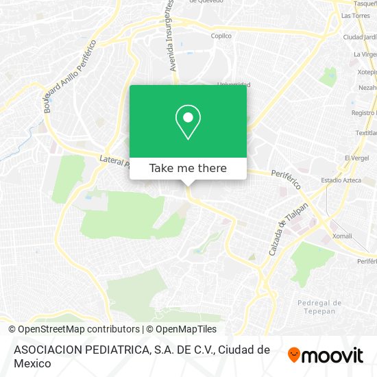 ASOCIACION PEDIATRICA, S.A. DE C.V. map