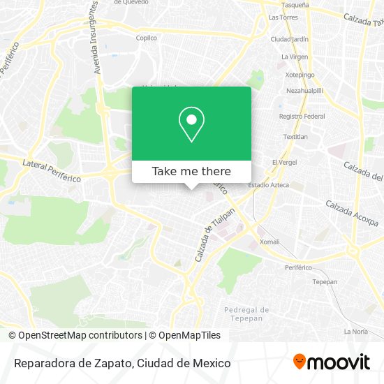 Mapa de Reparadora de Zapato