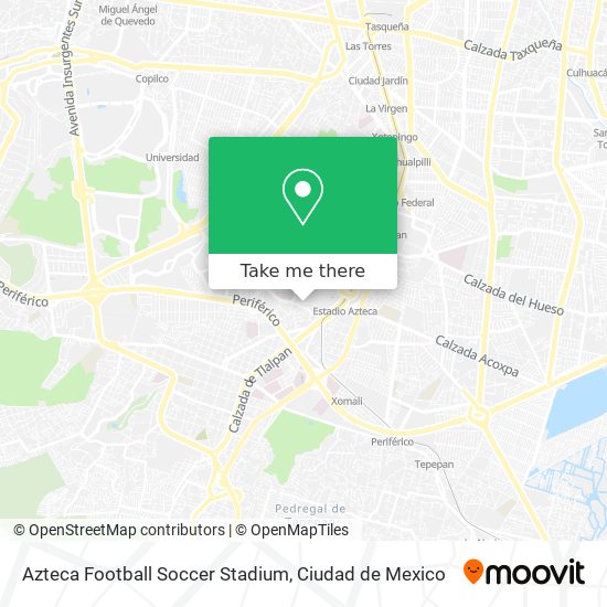 Azteca Football Soccer Stadium map