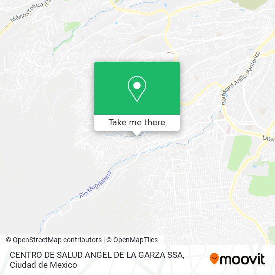 Mapa de CENTRO DE SALUD ANGEL DE LA GARZA SSA