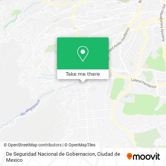 De Seguridad Nacional de Gobernacion map