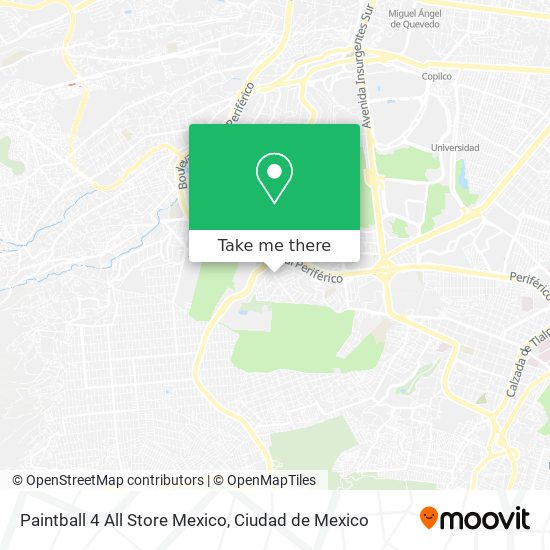Mapa de Paintball 4 All Store Mexico