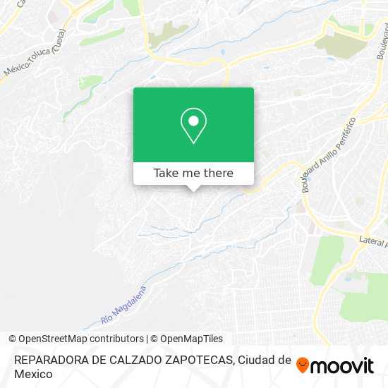 REPARADORA DE CALZADO ZAPOTECAS map