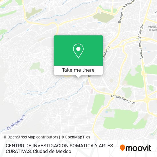 Mapa de CENTRO DE INVESTIGACION SOMATICA Y ARTES CURATIVAS