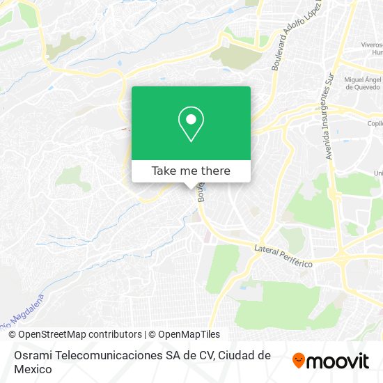 Mapa de Osrami Telecomunicaciones SA de CV