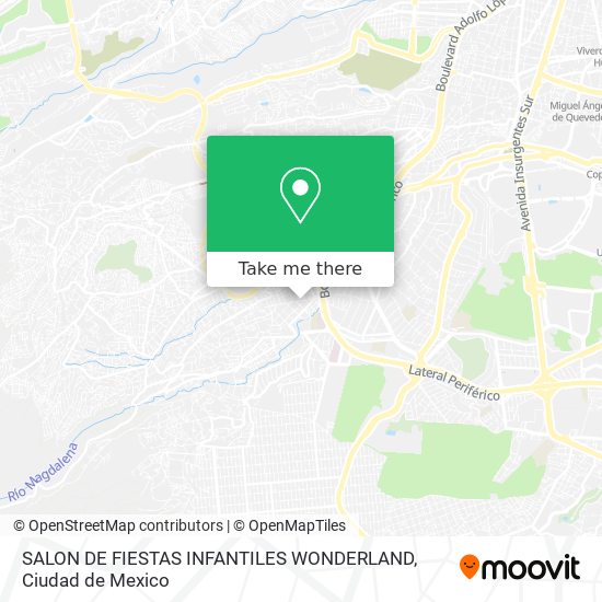 Mapa de SALON DE FIESTAS INFANTILES WONDERLAND