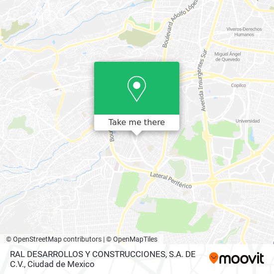 RAL DESARROLLOS Y CONSTRUCCIONES, S.A. DE C.V. map