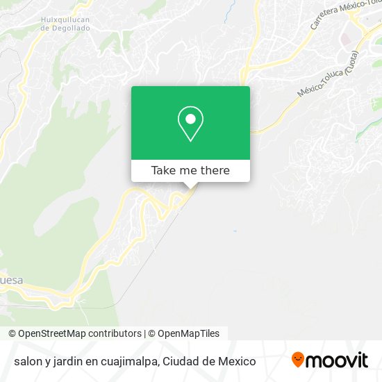 Mapa de salon y jardin en cuajimalpa